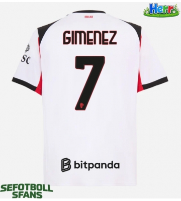 AC Milan Santiago Gimenez #7 Bortatröja 2025-26 Kortärmad